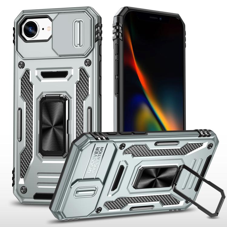 เคสโทรศัพท์เกราะ PC + TPU พร้อมชิลด์กล้อง สำหรับ iPhone 17e / 16e, สำหรับ iPhone 17 Pro Max, สำหรับ iPhone 17 Pro, สำหรับ iPhone 17, สำหรับ iPhone Air, สำหรับ iPhone 16 Pro Max