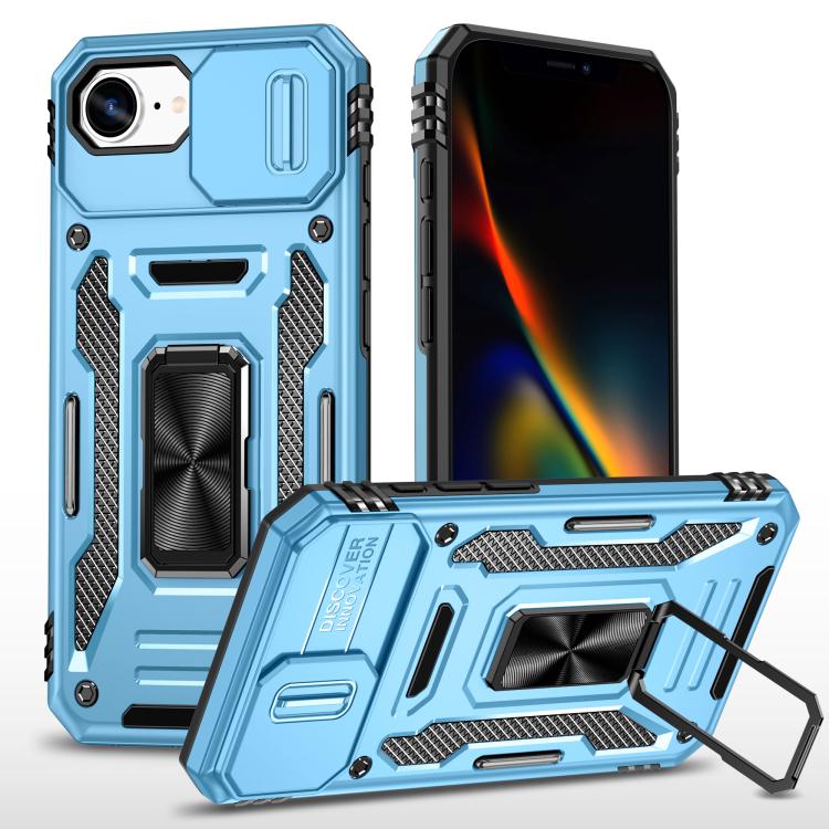 เคสโทรศัพท์เกราะ PC + TPU พร้อมชิลด์กล้อง สำหรับ iPhone 17e / 16e, สำหรับ iPhone 17 Pro Max, สำหรับ iPhone 17 Pro, สำหรับ iPhone 17, สำหรับ iPhone Air, สำหรับ iPhone 16 Pro Max