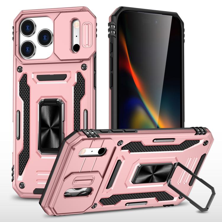 เคสโทรศัพท์เกราะ PC + TPU พร้อมชิลด์กล้อง สำหรับ iPhone 17e / 16e, สำหรับ iPhone 17 Pro Max, สำหรับ iPhone 17 Pro, สำหรับ iPhone 17, สำหรับ iPhone Air, สำหรับ iPhone 16 Pro Max