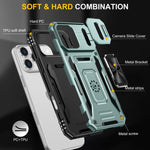 เคสโทรศัพท์เกราะ PC + TPU พร้อมชิลด์กล้อง สำหรับ iPhone 17e / 16e, สำหรับ iPhone 17 Pro Max, สำหรับ iPhone 17 Pro, สำหรับ iPhone 17, สำหรับ iPhone Air, สำหรับ iPhone 16 Pro Max