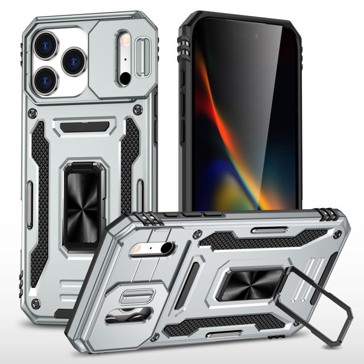 เคสโทรศัพท์เกราะ PC + TPU พร้อมชิลด์กล้อง สำหรับ iPhone 17e / 16e, สำหรับ iPhone 17 Pro Max, สำหรับ iPhone 17 Pro, สำหรับ iPhone 17, สำหรับ iPhone Air, สำหรับ iPhone 16 Pro Max