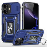 เคสโทรศัพท์เกราะ PC + TPU พร้อมชิลด์กล้อง สำหรับ iPhone 17e / 16e, สำหรับ iPhone 17 Pro Max, สำหรับ iPhone 17 Pro, สำหรับ iPhone 17, สำหรับ iPhone Air, สำหรับ iPhone 16 Pro Max
