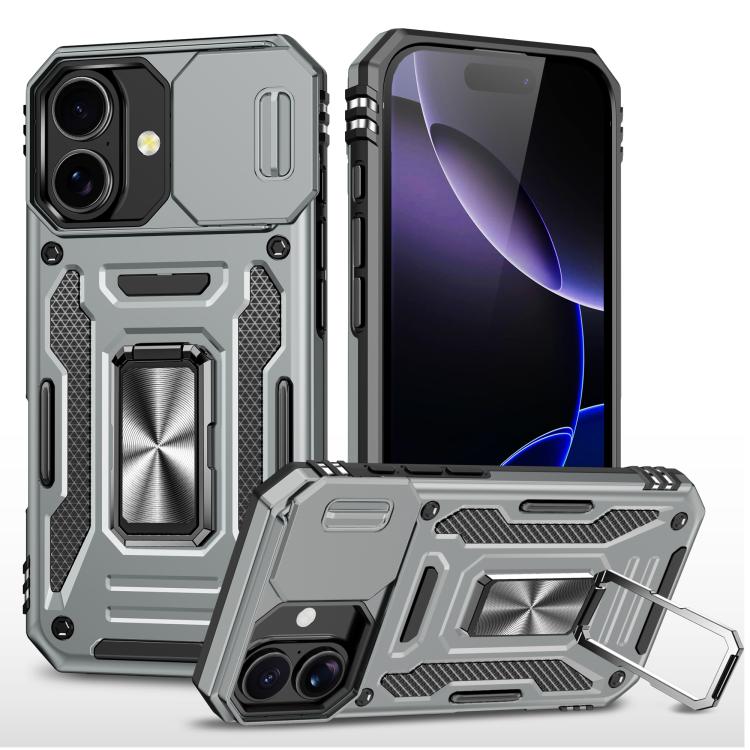 เคสโทรศัพท์เกราะ PC + TPU พร้อมชิลด์กล้อง สำหรับ iPhone 17e / 16e, สำหรับ iPhone 17 Pro Max, สำหรับ iPhone 17 Pro, สำหรับ iPhone 17, สำหรับ iPhone Air, สำหรับ iPhone 16 Pro Max