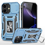เคสโทรศัพท์เกราะ PC + TPU พร้อมชิลด์กล้อง สำหรับ iPhone 17e / 16e, สำหรับ iPhone 17 Pro Max, สำหรับ iPhone 17 Pro, สำหรับ iPhone 17, สำหรับ iPhone Air, สำหรับ iPhone 16 Pro Max