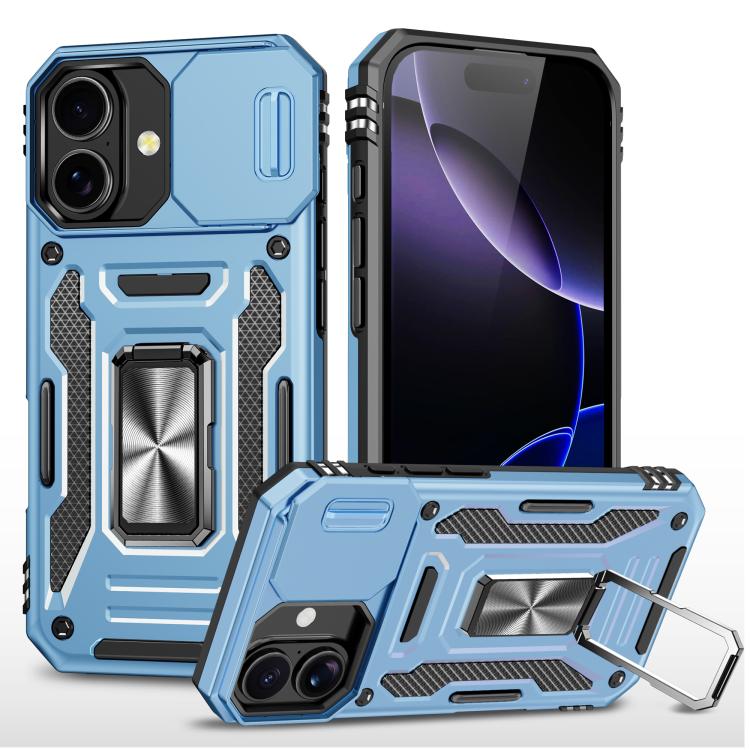 เคสโทรศัพท์เกราะ PC + TPU พร้อมชิลด์กล้อง สำหรับ iPhone 17e / 16e, สำหรับ iPhone 17 Pro Max, สำหรับ iPhone 17 Pro, สำหรับ iPhone 17, สำหรับ iPhone Air, สำหรับ iPhone 16 Pro Max