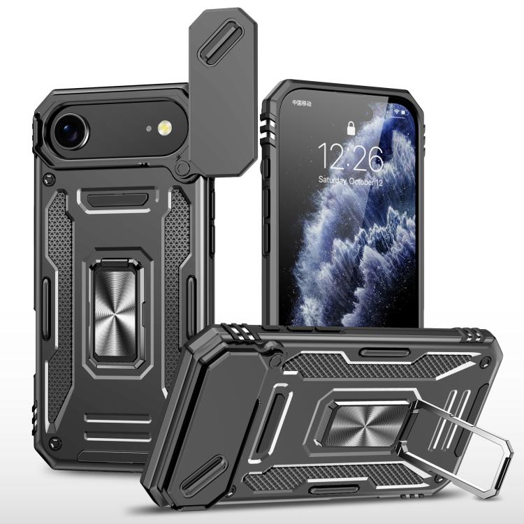 เคสโทรศัพท์เกราะ PC + TPU พร้อมชิลด์กล้อง สำหรับ iPhone 17e / 16e, สำหรับ iPhone 17 Pro Max, สำหรับ iPhone 17 Pro, สำหรับ iPhone 17, สำหรับ iPhone Air, สำหรับ iPhone 16 Pro Max