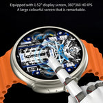 นาฬิกาอัจฉริยะ Z78 Ultra หน้าจอกลม HD ขนาด 1.52 นิ้ว รองรับการวัดอัตราการเต้นหัวใจ/ออกซิเจนในเลือด