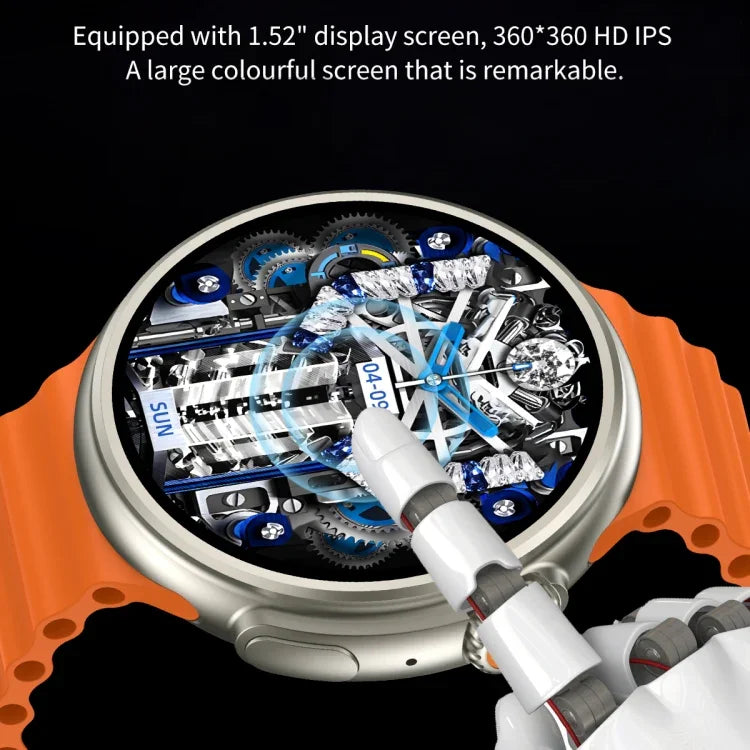 นาฬิกาอัจฉริยะ Z78 Ultra หน้าจอกลม HD ขนาด 1.52 นิ้ว รองรับการวัดอัตราการเต้นหัวใจ/ออกซิเจนในเลือด