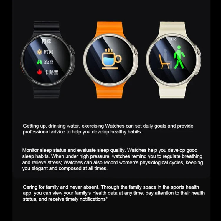 นาฬิกาอัจฉริยะ V3 Ultra Max หน้าจอกลม TFT ขนาด 1.6 นิ้ว รองรับการโทรด้วยเสียง/ตรวจวัดออกซิเจนในเลือด