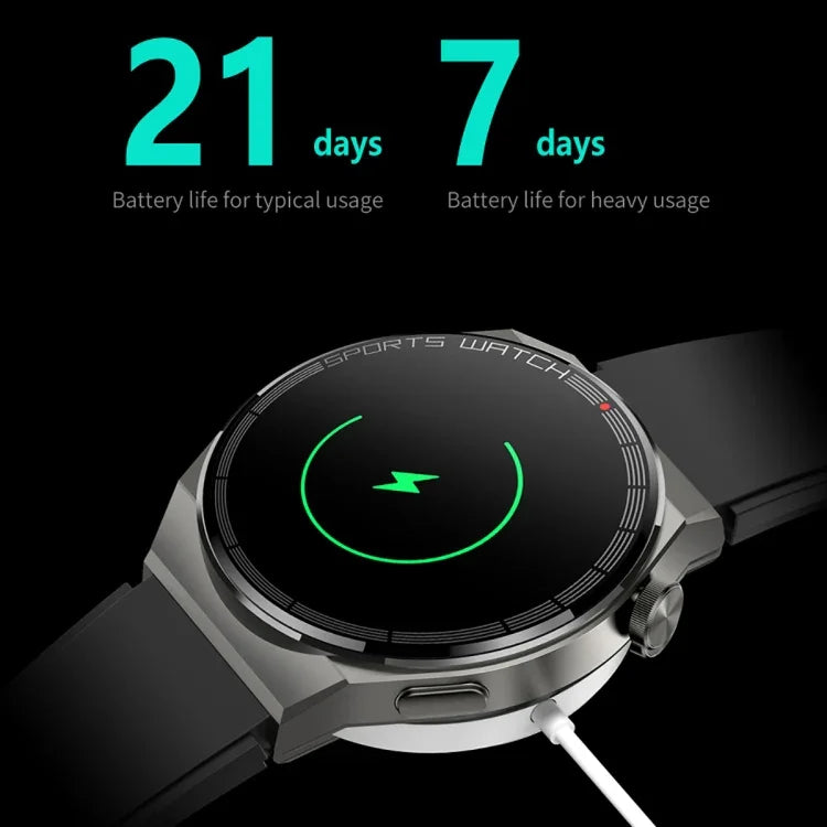 นาฬิกาอัจฉริยะ KT62 หน้าจอกลม TFT ขนาด 1.36 นิ้ว รองรับการโทร Bluetooth/ตรวจวัดออกซิเจนในเลือด พร้อมสายซิลิโคน, สายหนัง, สายเหล็ก