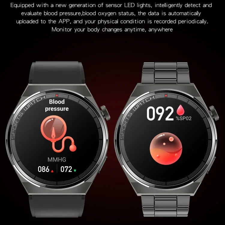 นาฬิกาอัจฉริยะ KT62 หน้าจอกลม TFT ขนาด 1.36 นิ้ว รองรับการโทร Bluetooth/ตรวจวัดออกซิเจนในเลือด พร้อมสายซิลิโคน, สายหนัง, สายเหล็ก