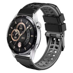 22mm Double-row Hole Two-color Silicone Watch Band, For Huawei Watch4 / 4 Pro / Watch3 / 3 Pro