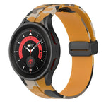 สายรัดนาฬิกาซิลิโคนลายพรางแบบตัวล็อกแม่เหล็ก สำหรับ Samsung Galaxy Watch5 / 5 Pro / Watch 4 / 4 Classic