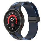 สายรัดนาฬิกาซิลิโคนลายพรางแบบตัวล็อกแม่เหล็ก สำหรับ Samsung Galaxy Watch5 / 5 Pro / Watch 4 / 4 Classic
