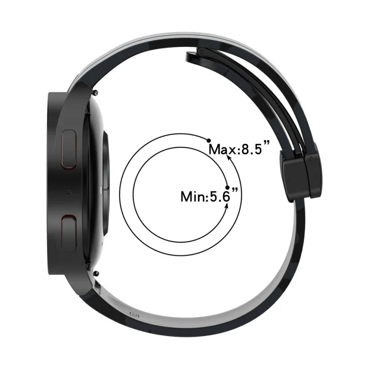 สายรัดนาฬิกาซิลิโคนลายพรางแบบตัวล็อกแม่เหล็ก สำหรับ Samsung Galaxy Watch5 / 5 Pro / Watch 4 / 4 Classic