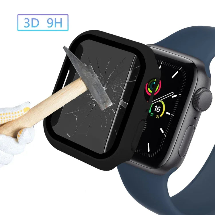 Frosted PC + Anti-spy Tempered Film Integrated Watch Protective Case, For Apple Watch SE 2025 / 2023 / 2022 44mm, For Apple Watch SE 2025 / 2023 / 2022 40mm, For Apple Watch Ultra 3 / 2 / 1 49mm, For Apple Watch 9 / 8 45mm, For Apple Watch 9 / 8 41mm  ...