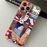 Painted Pattern Precise Hole PC Phone Case, For iPhone 14 Pro Max