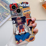 Painted Pattern Precise Hole PC Phone Case, For iPhone 13