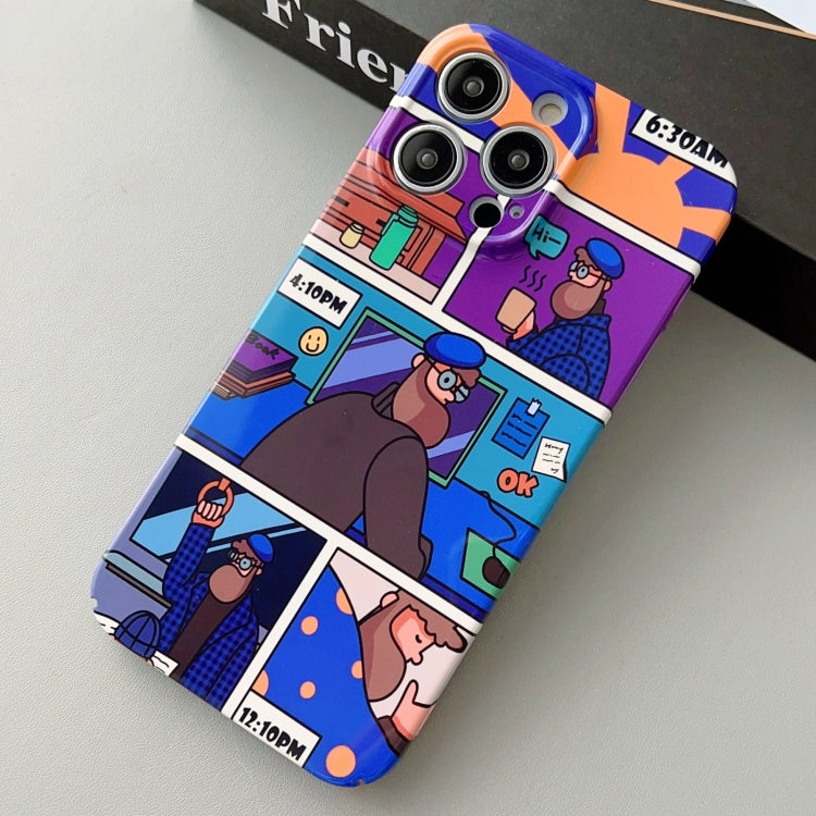 Painted Pattern Precise Hole PC Phone Case, For iPhone 15 Pro