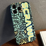Painted Pattern Precise Hole PC Phone Case, For iPhone 15 Pro Max