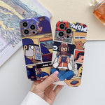 Painted Pattern Precise Hole PC Phone Case, For iPhone 15 Pro