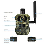 ESCAM QF380 กล้องล่าสัตว์อัจฉริยะเครือข่าย 4MP พร้อมเซ็นเซอร์ PIR พลังงานแสงอาทิตย์ รุ่นยุโรป, รุ่นออสเตรเลีย, รุ่นสหรัฐอเมริกา
