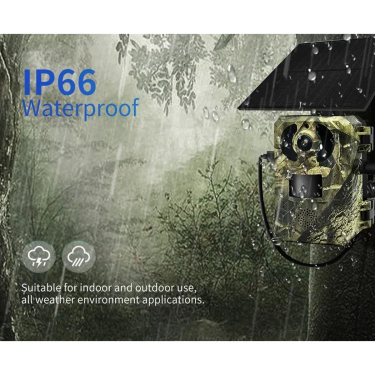 ESCAM QF380 กล้องล่าสัตว์อัจฉริยะเครือข่าย 4MP พร้อมเซ็นเซอร์ PIR พลังงานแสงอาทิตย์ รุ่นยุโรป, รุ่นออสเตรเลีย, รุ่นสหรัฐอเมริกา