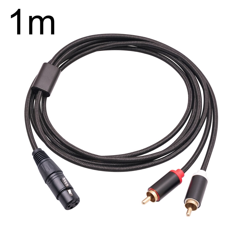 สายเสียง RCA20 XLR ตัวเมียเป็น RCA คู่แบบ Y-Splitter, 1 ม., 2 ม., 3 ม.