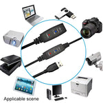 สายต่อขยาย USB 3.0 ตัวผู้เป็นตัวเมีย ความเร็วสูงพิเศษ ยาว 5 เมตร, 10 เมตร