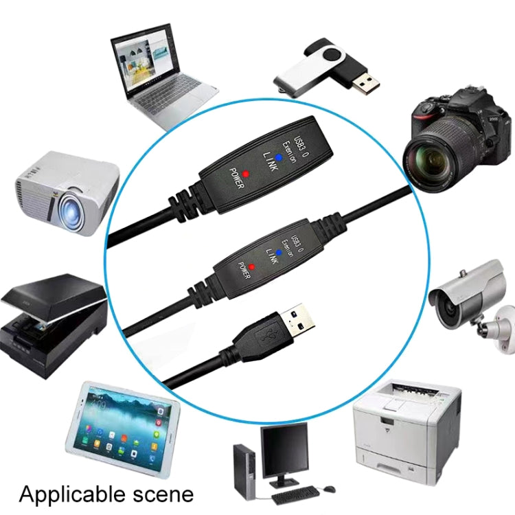 สายต่อขยาย USB 3.0 ตัวผู้เป็นตัวเมีย ความเร็วสูงพิเศษ ยาว 5 เมตร, 10 เมตร