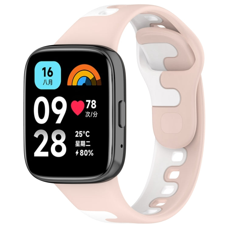 Stitching Two Color Silicone Watch Band, For Redmi Watch 3 Lite