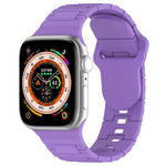 สายรัดนาฬิกาซิลิโคนสไตล์เกราะหัวเข็มขัดสี่เหลี่ยม สำหรับ Apple Watch Ultra 49 มม., สำหรับ Apple Watch SE 2023 44 มม., สำหรับ Apple Watch 8 41 มม.