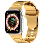 Square Buckle Armor Style Silicone Watch Band, For Apple Watch 8 45mm, For Apple Watch SE 2022 40mm, For Apple Watch SE 2022 44mm