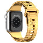 Square Buckle Armor Style Silicone Watch Band, For Apple Watch 8 45mm, For Apple Watch SE 2022 40mm, For Apple Watch SE 2022 44mm