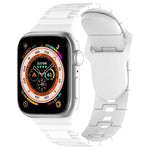 Square Buckle Armor Style Silicone Watch Band, For Apple Watch 8 45mm, For Apple Watch SE 2022 40mm, For Apple Watch SE 2022 44mm