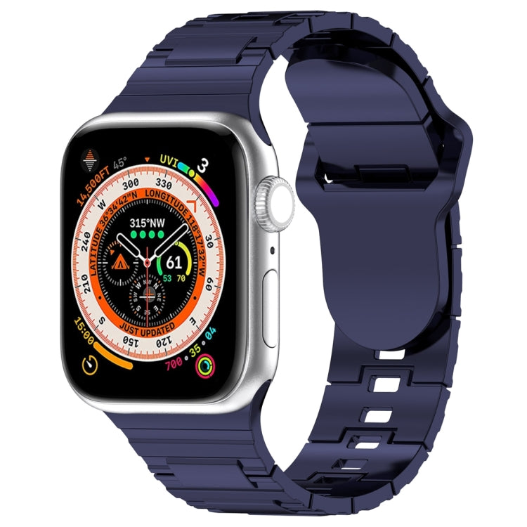Square Buckle Armor Style Silicone Watch Band, For Apple Watch 8 45mm, For Apple Watch SE 2022 40mm, For Apple Watch SE 2022 44mm