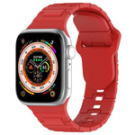 Square Buckle Armor Style Silicone Watch Band, For Apple Watch 8 45mm, For Apple Watch SE 2022 40mm, For Apple Watch SE 2022 44mm