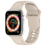 สายรัดนาฬิกาซิลิโคนสไตล์เกราะหัวเข็มขัดสี่เหลี่ยม สำหรับ Apple Watch 3 ขนาด 42 มม., สำหรับ Apple Watch 2 ขนาด 42 มม., สำหรับ Apple Watch 2 ขนาด 38 มม.
