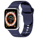 สายรัดนาฬิกาซิลิโคนสไตล์เกราะหัวเข็มขัดสี่เหลี่ยม สำหรับ Apple Watch 3 ขนาด 42 มม., สำหรับ Apple Watch 2 ขนาด 42 มม., สำหรับ Apple Watch 2 ขนาด 38 มม.