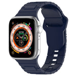 สายรัดนาฬิกาซิลิโคนสไตล์เกราะหัวเข็มขัดสี่เหลี่ยม สำหรับ Apple Watch 3 ขนาด 42 มม., สำหรับ Apple Watch 2 ขนาด 42 มม., สำหรับ Apple Watch 2 ขนาด 38 มม.