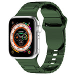สายรัดนาฬิกาซิลิโคนสไตล์เกราะหัวเข็มขัดสี่เหลี่ยม สำหรับ Apple Watch 3 ขนาด 42 มม., สำหรับ Apple Watch 2 ขนาด 42 มม., สำหรับ Apple Watch 2 ขนาด 38 มม.