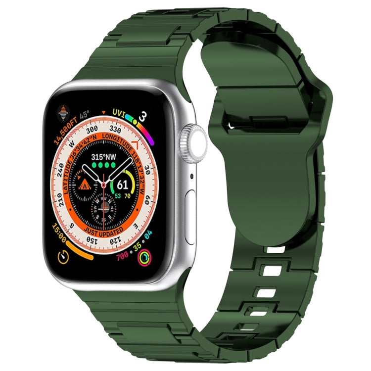 สายรัดนาฬิกาซิลิโคนสไตล์เกราะหัวเข็มขัดสี่เหลี่ยม สำหรับ Apple Watch 3 ขนาด 42 มม., สำหรับ Apple Watch 2 ขนาด 42 มม., สำหรับ Apple Watch 2 ขนาด 38 มม.