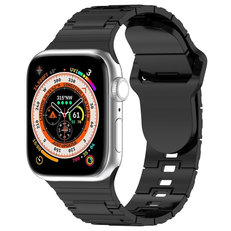 สายรัดนาฬิกาซิลิโคนสไตล์เกราะหัวเข็มขัดสี่เหลี่ยม สำหรับ Apple Watch Ultra 49 มม., สำหรับ Apple Watch SE 2023 44 มม., สำหรับ Apple Watch 8 41 มม.