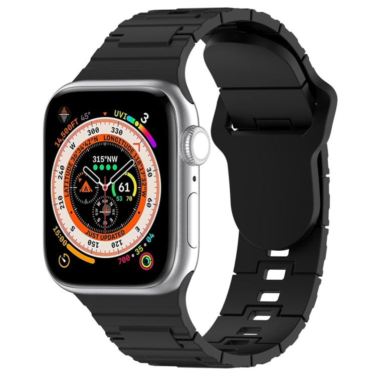 สายรัดนาฬิกาซิลิโคนสไตล์เกราะหัวเข็มขัดสี่เหลี่ยม สำหรับ Apple Watch SE 2023 ขนาด 40 มม., สำหรับ Apple Watch 4 ขนาด 40 มม., สำหรับ Apple Watch 3 ขนาด 38 มม.