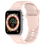 สายรัดนาฬิกาซิลิโคนสไตล์เกราะหัวเข็มขัดสี่เหลี่ยม สำหรับ Apple Watch SE 2023 ขนาด 40 มม., สำหรับ Apple Watch 4 ขนาด 40 มม., สำหรับ Apple Watch 3 ขนาด 38 มม.