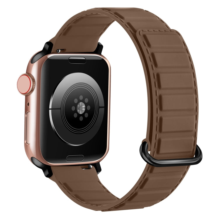 สายรัดนาฬิกาซิลิโคนแม่เหล็กแบบหัวเข็มขัดกลับ สำหรับ Apple Watch Series 9 41mm, สำหรับ Apple Watch Ultra 49mm, สำหรับ Apple Watch Series 8 41mm