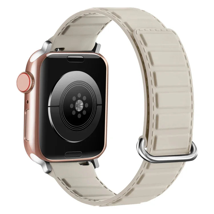 สายซิลิโคนแม่เหล็กหัวเข็มขัดกลับด้าน สำหรับ Apple Watch 38mm