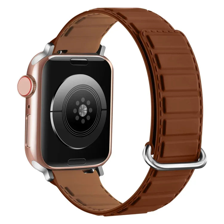 สายซิลิโคนแม่เหล็กหัวเข็มขัดกลับด้าน สำหรับ Apple Watch 38mm