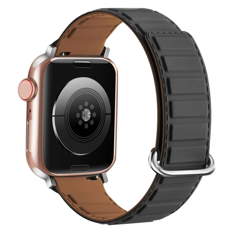 สายซิลิโคนแม่เหล็กหัวเข็มขัดกลับด้าน สำหรับ Apple Watch 38mm