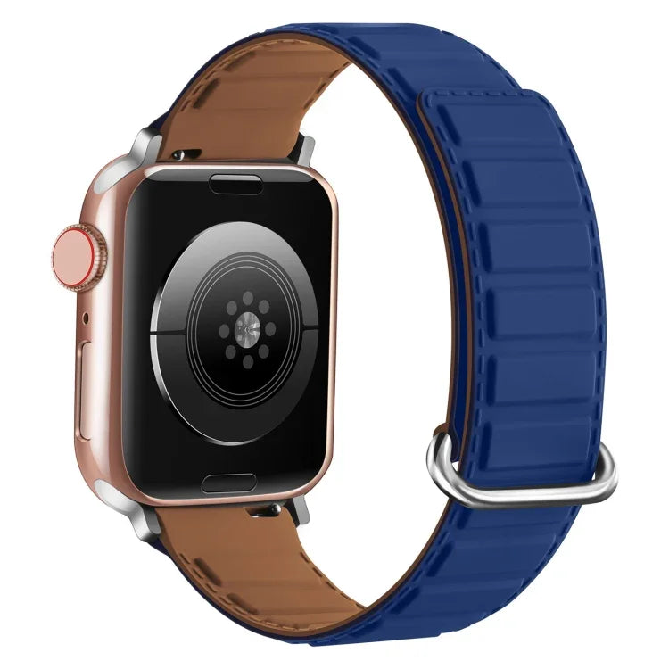 สายซิลิโคนแม่เหล็กหัวเข็มขัดกลับด้าน สำหรับ Apple Watch 38mm